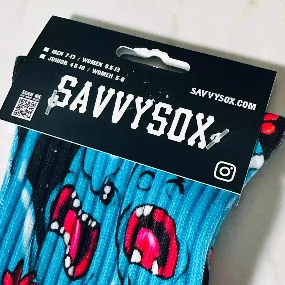 MeeSeeks Rick & Morty Premium Knit Crew Socks NWT Savvysox Men 7-13 / W 8.5-13